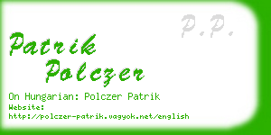 patrik polczer business card